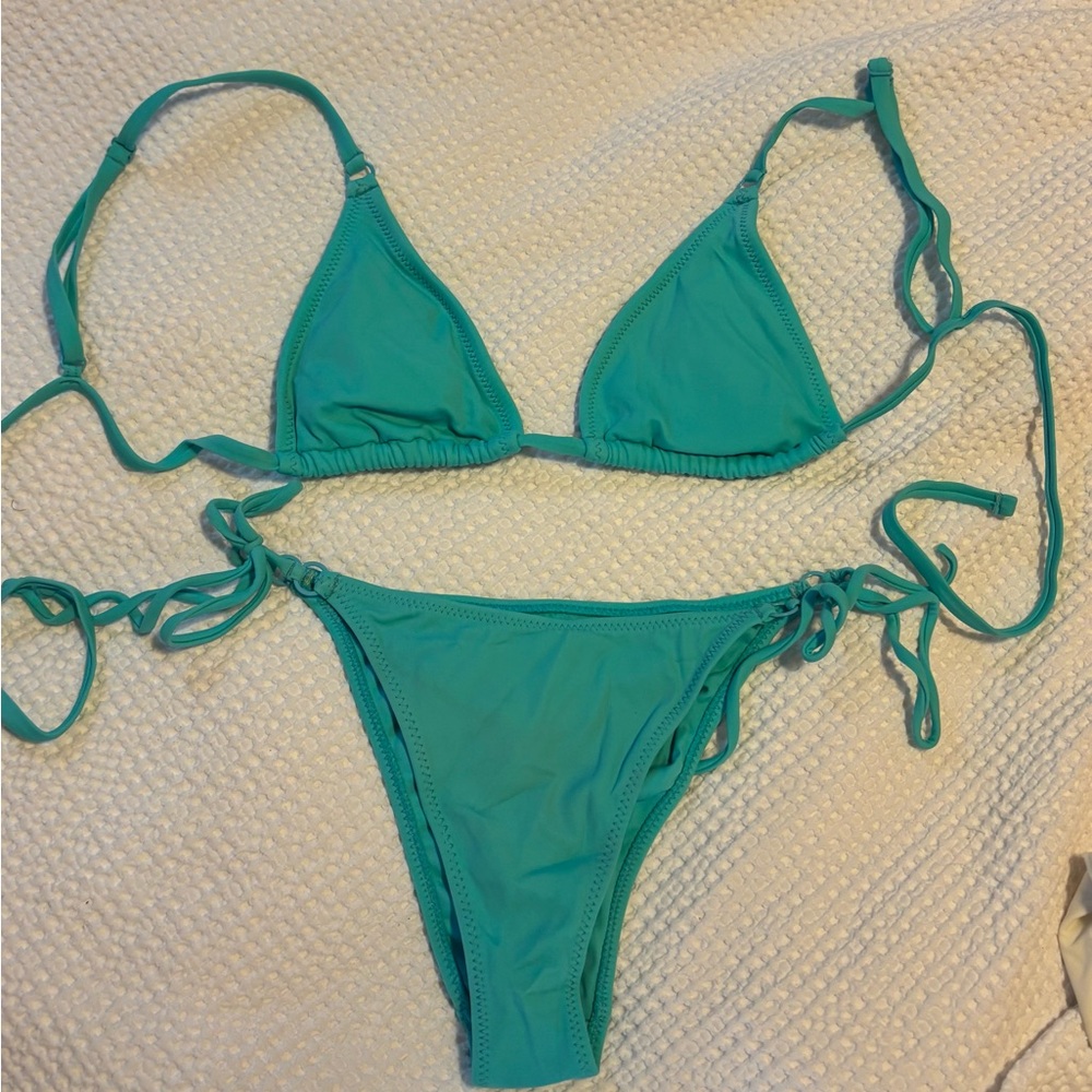 L.A. Hearts teal bikini size medium top small bottom